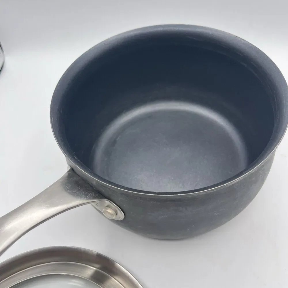 BELGIQUE 3 Quart HARD ANODIZED Saucepan and Glass Lid - Tools of Trade 30209